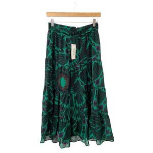NWT ba&sh Claren Tiered Midi Skirt size Medium